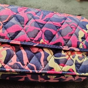Vera Bradley Pink and Blue Quilted Clutch